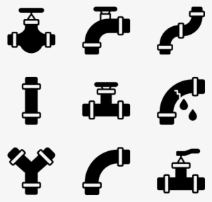 Pipes And Water Flow - Plumbing Vector Png