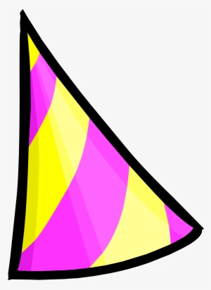 Triangle Clipart Item - Pink And Yellow Party Hat