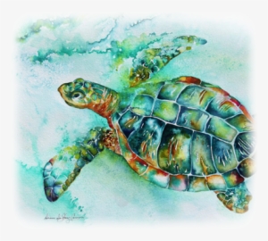 Titusville Sea Turtle Festival - Green Sea Turtle Watercolour