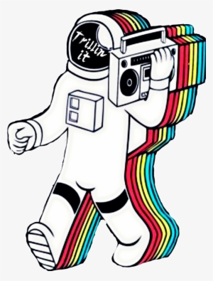 Jpg Trill Astronaut Sticker By Tinamzornes Report Abuse - Music Iphone 6 Background