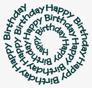 Happy Birthday Swirl - Happy Birthday - Triplets Card