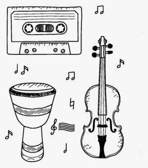 Cartoon Minimalistic Line Musical Instrument Element - Musical Instrument