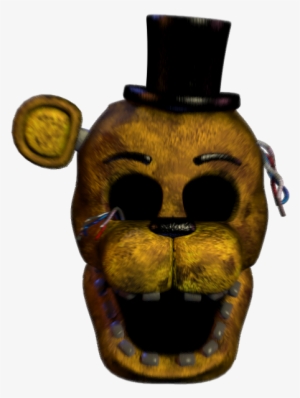 Golden Freddy Head Fnaf Withered Golden Freddy Head Transparent Png 523x655 Free Download On Nicepng - withered golden freddy shirt roblox