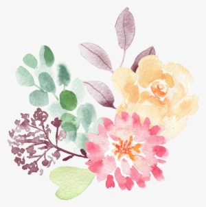 Flowers Flower Watercolor Watercolour Floral Bouquet - Laminas De Casas Para Imprimir