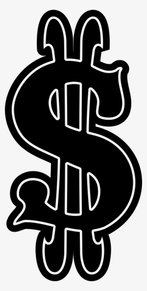 This Free Icons Png Design Of Black & White Dollar