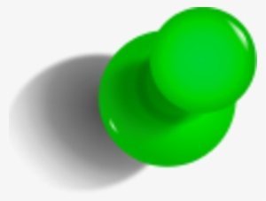 Thumbtack Transparent Png - Green Push Pin Clip Art