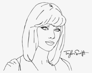 clip art black and white library taylor swift - drawing taylor swift easy