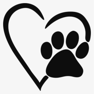 Transparent Library Print Decal Cricut Printing And - Heart And Paw Print