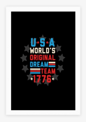 Usa World's Original Dream Team 1776 Poster - Graphic Design