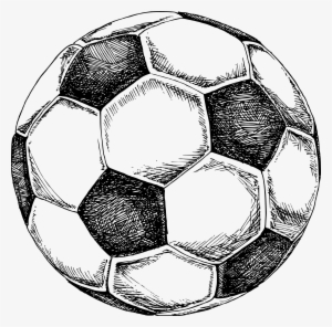 Vector Black And White Stock Pitch Illustration Transprent - Football Sketch