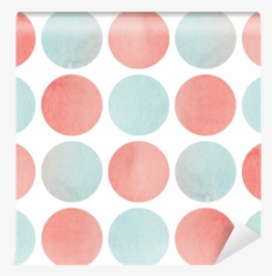 Watercolor Circles In Pink And Blue Color Isolated - Photograph