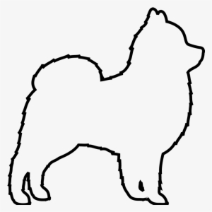 Pomeranian Rubber Stamp - Pomeranian Outline