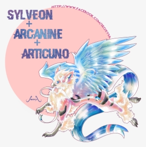 Sylveon Arcanine Articuno A Commission For Someone - Sylveon And Ninetales Fusion