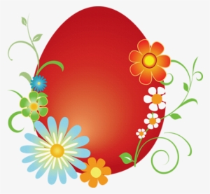 Easter Eggs, Floral Border, Bunnies, Graduation, Clip - Easter Vector