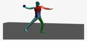 3d Render Of Camera Pan Around Character Throwing Ball - Portable Network Graphics