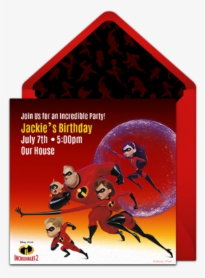 Incredibles 2 Online Invitation - Incredibles 2 Party Invitations