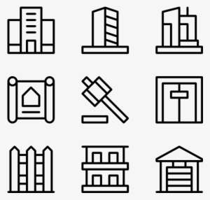 Real Estate - Building Outline Icon Png