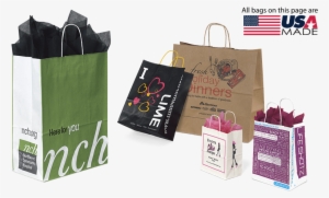 Please Call For Information And Quote - Custom Designed Shopping Bag In White Or Brown Kraft