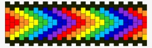 Rainbow With Black Border Kandi Pattern - Nice Border Rainbow Png