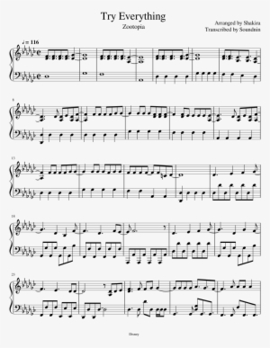 Try Everything Sheet Music Composed By Arranged By - Screen Twenty One Pilots Notes Piano