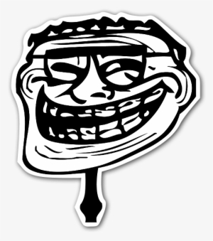 Excited Troll Face Internet Meme Decal Sticker – Decalfly