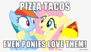 Fanmade Pizza Tacos For Ponies Meme - Mlp Meme