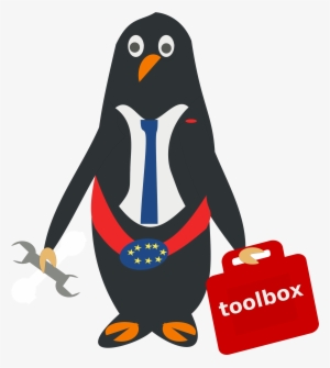 Graphic Royalty Free Download Clipart President - Penguin With Tool Box
