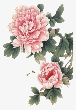 Gongbi Art Transprent Png Free Download Plant - Peony Png
