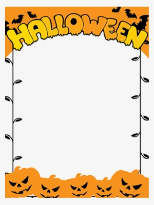 Halloween Border With Angry Pumpkins - Halloween Party Border Clipart