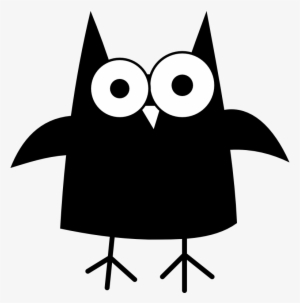 Happy Halloween Owl Clipart - Black Owl Embroidery Design