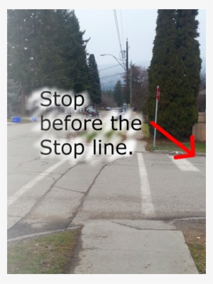 On A Road Test You Must Come To A Complete Stop At - Stop Line At Intersection