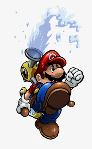 Mario And Fludd Super Mario Sunshine, Super Mario Bros, - Mario And Fludd