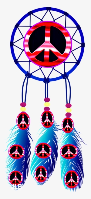 dreamcatcher clipart boho chic - pink and purple peace sign