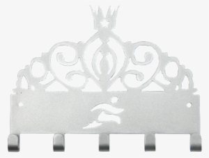 Disney Princess Tiara Runner Silver 5 Hook Medal Display