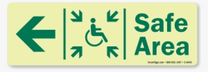 Glowsmart™ Directional Exit Sign, Handicap Area Sign - Exit Sign
