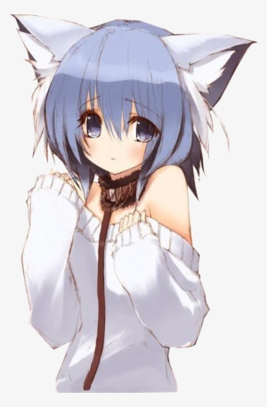Neko Girl Png Library - Anime Cat Girls With Blue Hair