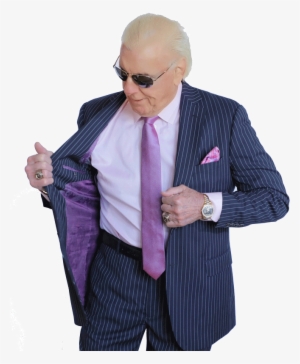 Navy Pinstripe Ric Flair Collection Two Piece Custom - Ric Flair Suit
