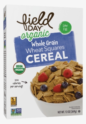 Organic Wheat Squares Whole Grain Cereal - Field Day Bar Snack Chocolate Crispy Rice Organic 3.9