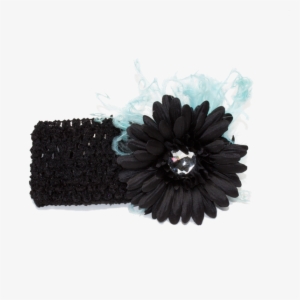 Rhinestone Flower Png - Black Flower Headband