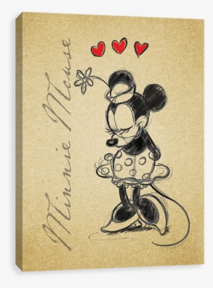 Minnie Sketch Romance - Poster Vintage Minnie