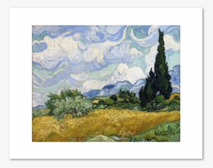 Vincent Van Gogh, Wheat Field With Cypresses, 1889, - Art Print: Wheat Field With Cypresses, 1889