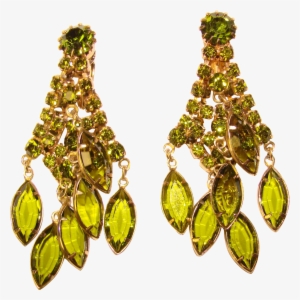 Fabulous Peridot Green Vintage Dangle Earrings Shopping - Earrings