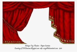Red Toy Theater Curtain By Eveyd - Toy Theater Curtains