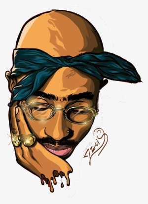 rapper vector tupac shakur vector - tupac animated