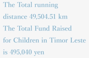 The Total Running Distance 49,504 - Timor-leste