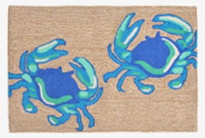 Blue Crab Rug - Liora Manne Frontporch Hand-tufted Blue Indoor/outdoor