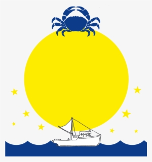 Blue Crab Yellow Background 800 Boat - Under Armour