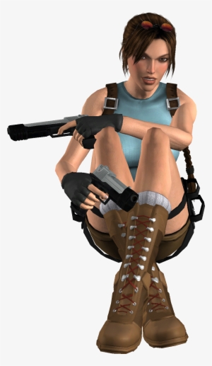 Lara Croft Sitting