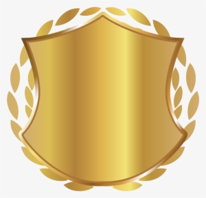 Gold Shield Png - Transparent Background Gold Badge Png