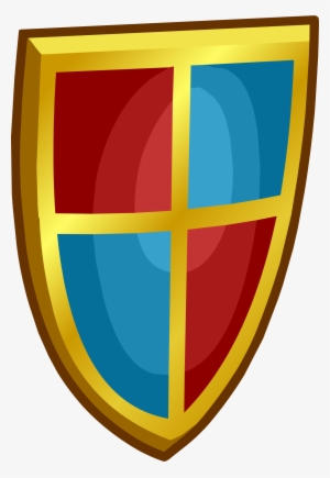 Gold Shield - Club Penguin Shield Png